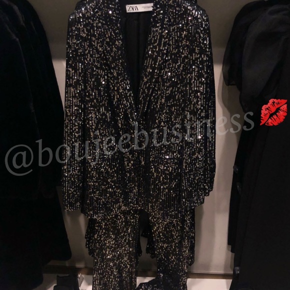 ZARA Sequined Blazer - Picture 3 of 8